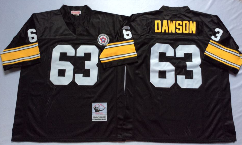 Men NFL Pittsburgh Steelers 63 Dawson black Mitchell Ness jerseys
